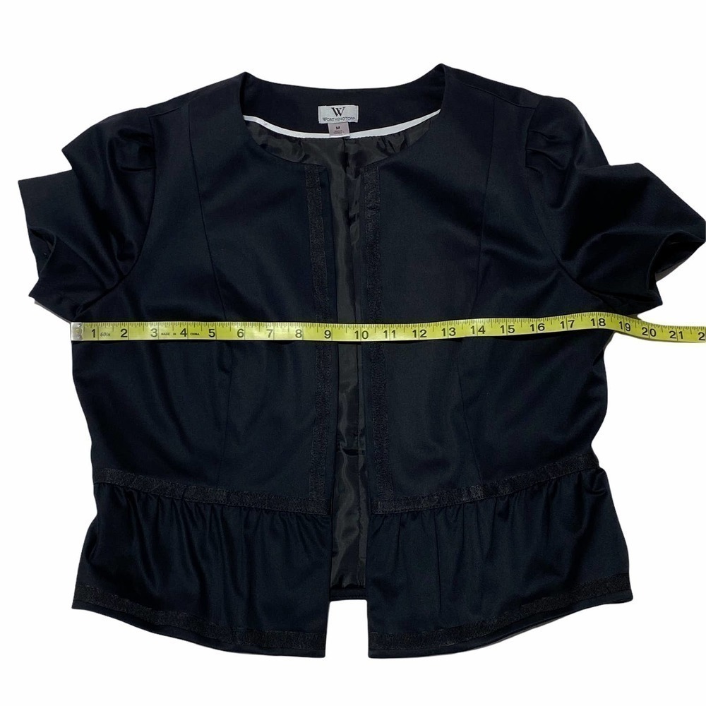 WORTHINGTON Black Embroidered Cardigan Sweater - Picture 7 of 11